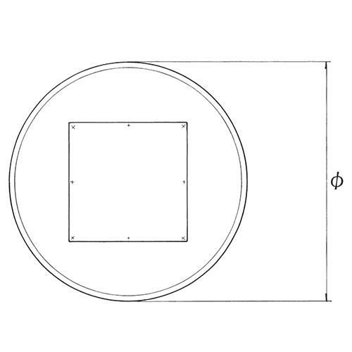 スチールベーステーブル脚 ベースサイズ：A600φ×高さ700 品番：RS-5D-L 塗装カラー：22 ポール：139φ