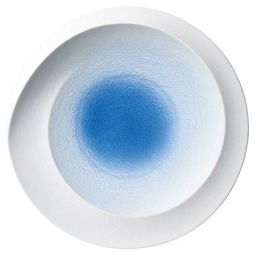 コバルト白吹きトルネード27cmプレート φ26.5×4.3cm 465-109