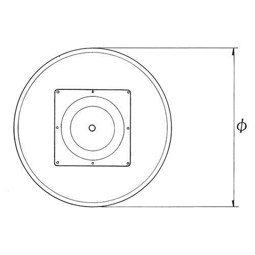スチールベーステーブル脚 ベースサイズ：A400φ×高さ700 品番：RS-5D 塗装カラー：11 ポール：76φ