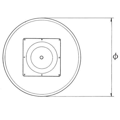 ステンレスH.Lベーステーブル脚 ベースサイズ：A450φ×高さ700 品番：RS-5D（ステンレスH・L） 塗装カラー：ポールCRヘアーライン ポール：101φ