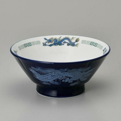 ルリ白竜7.0切立高台丼 φ21.2×9.2cm 600-109