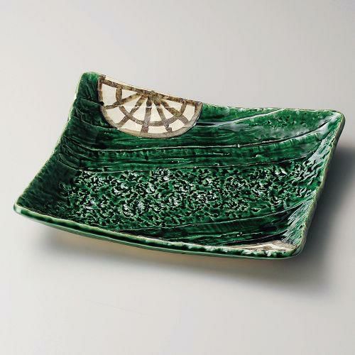 織部ロマン角型大盛皿 30.5×25.5×4.7cm 162-049