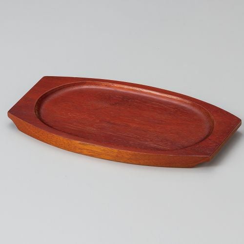 スリ塗長丸木台U(185×110) 23×12.5×H1.5cm 539-389