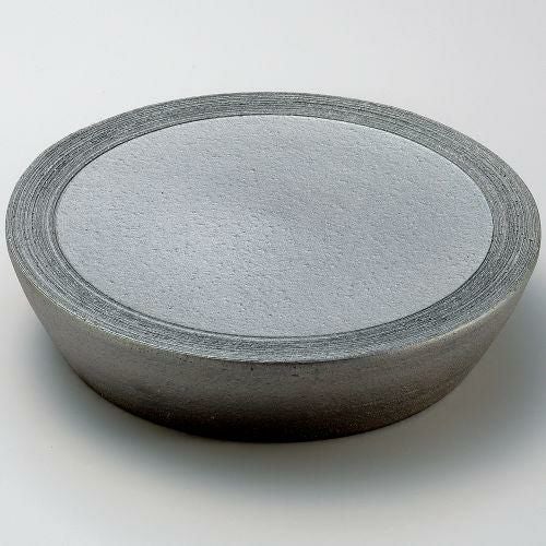黒窯変櫛目10.0台皿 φ30×7.5cm 168-019
