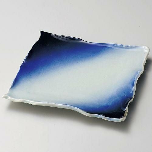 蒼空四方皿(大) 23×23×2.8cm 186-219