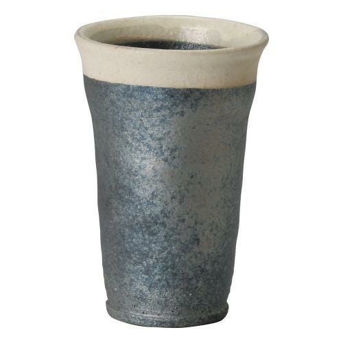 黒窯変口白フリーカップ φ9×14.5cm(430cc) 265-029