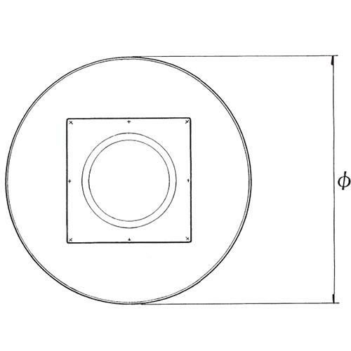 スチールベーステーブル脚 ベースサイズ：A660φ×高さ700 品番：RS-L 塗装カラー：99 ポール：76φ