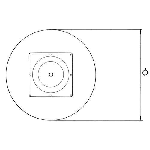 スチールベーステーブル脚 ベースサイズ：A400φ×高さ700 品番：RS-MT 塗装カラー：14 ポール：50φ