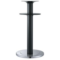 スチールベースハイテーブル脚（棚板付） ベースサイズ：A500φ×H40×高さ1000 品番：RSQ-DH 塗装カラー：144-TN ポール：101φ