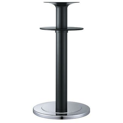 スチールベースハイテーブル脚（棚板付） ベースサイズ：A500φ×H40×高さ1000 品番：RSQ-DH 塗装カラー：144-TN ポール：101φ