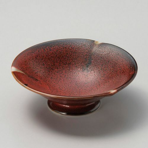 紅柚子天目4.3高台鉢 φ13.2×4.6cm 061-059
