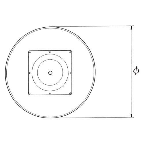 スチールベーステーブル脚 ベースサイズ：A400φ×H20×高さ700 品番：RSQ-N 塗装カラー：88 ポール：76φ