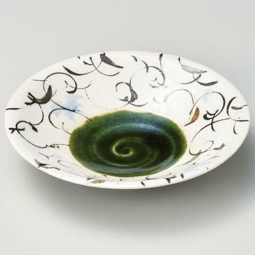 織部手描き向付 17.5×4.1cm 041-039