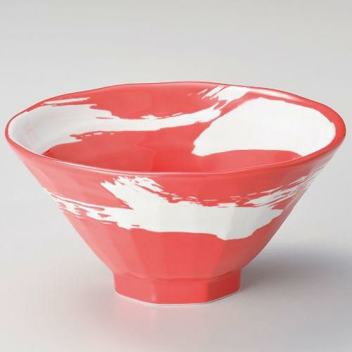 極刷毛赤八角6.3丼 φ19.7×10cm 606-079