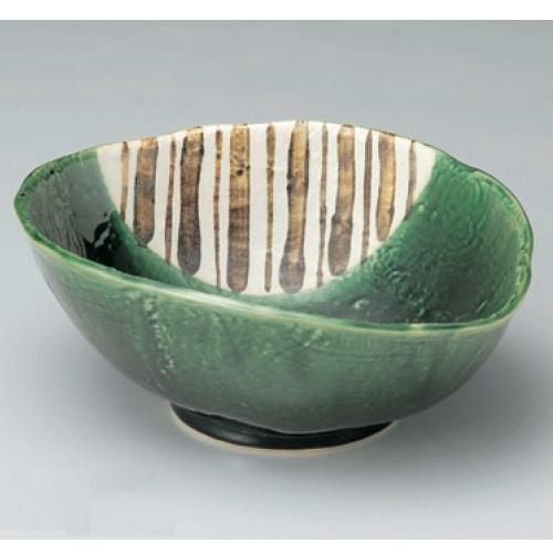 組鉢 織部十草 玉子型鉢 小 幅150mm×奥行113mm×高さ62mm/業務用食器