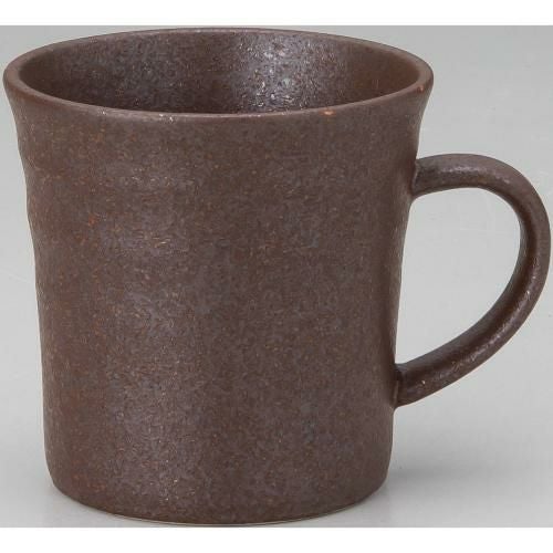 鳴門 赤茶備前反マグ 赤茶備前