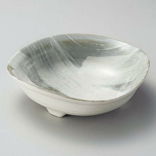 白刷毛目8.0鉢 25×6.7cm 248-139