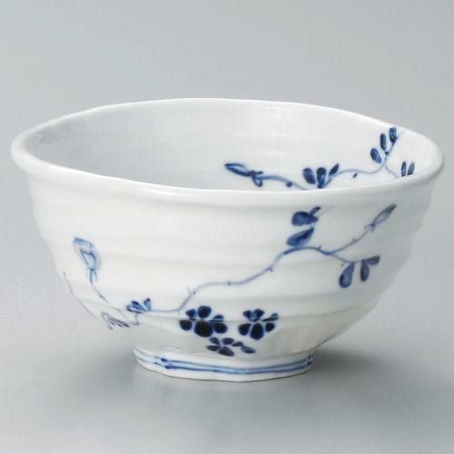 染付花絵変形5.8丼 17.3×18.5×8.6cm 313-069