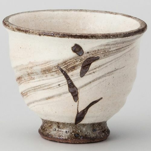 手造り粉引芦湯呑 φ9.6×8cm(240cc) 359-019