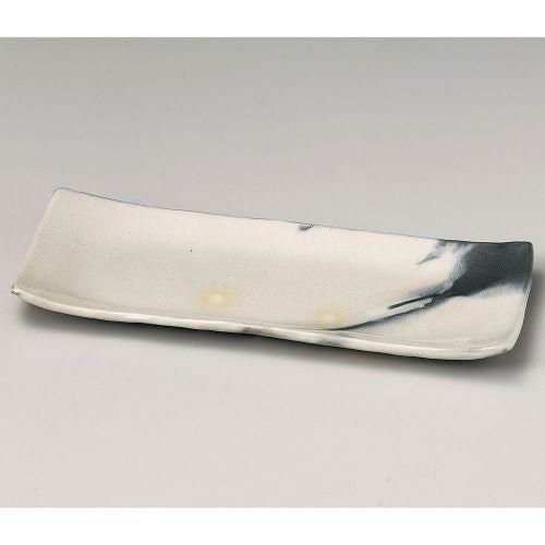 白化粧ぼかし長角皿 31.5×12.3×2.5cm 135-139