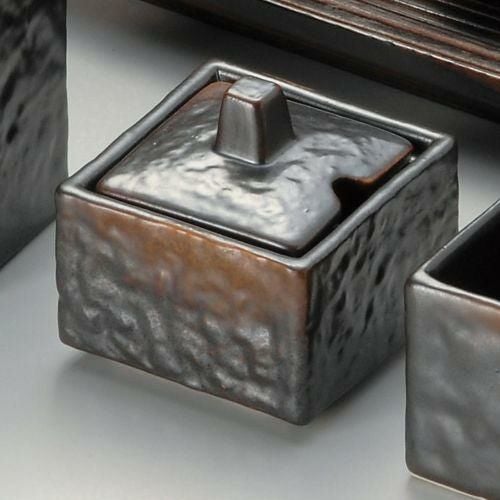 焼締四角カラシ入 5.5×5.5×5cm 285-159