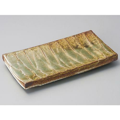 ビードロ鎬8.0長角皿 24×10×2.8cm 128-019