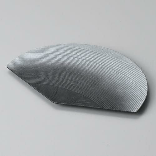 白吹扇型皿 23.6×16.4×1cm 198-099