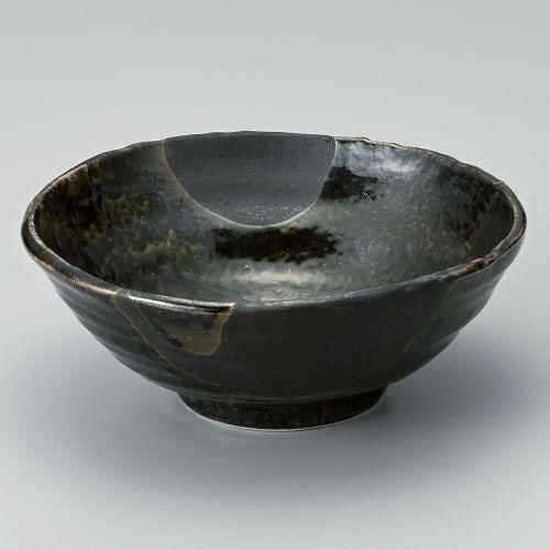 織部いぶし流し石目6.5丼 φ20.5×8cm 308-069