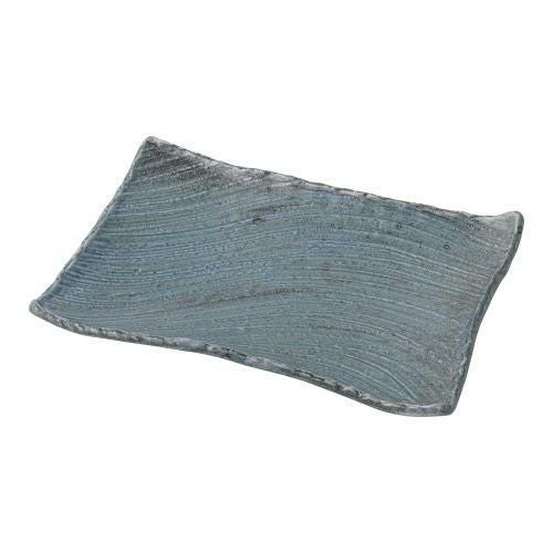 わび紺ねず角皿31cm 31×21×4cm 422-539