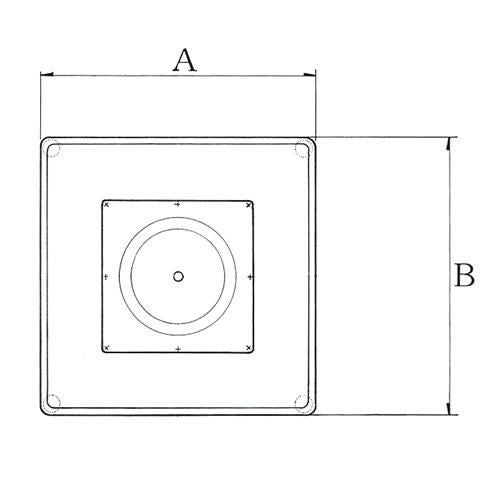 スチールベーステーブル脚 ベースサイズ：A460×B460×高さ700 品番：ST-5D 塗装カラー：22 ポール：76φ