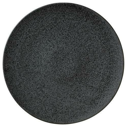 黒結晶24cmフラットプレート φ24.3×1.3cm 476-079