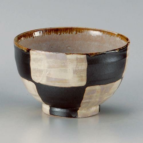 市松黒夏目5.0丼 φ15.5×9.5cm 325-269