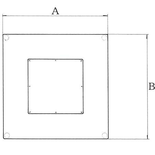 スチールベーステーブル脚 ベースサイズ：A570×B570×高さ700 品番：ST-L 塗装カラー：14 ポール：139φ