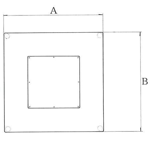 スチールベーステーブル脚 ベースサイズ：A570×B570×高さ700 品番：ST-L 塗装カラー：441-H ポール：139φ
