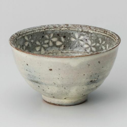 黄釉花三島茶碗 φ11×6.5cm 346-019