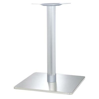 ステンレスH.Lベーステーブル脚 サイズ：A500×B500×高さ700　ポール：101φ カラー：シルバー塗装  品番：ST（ステンレスH・L）