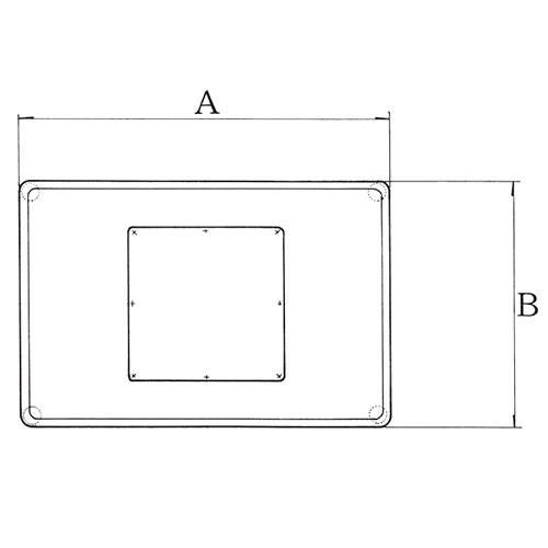 スチールベーステーブル脚 ベースサイズ：A560×B380×高さ700 品番：TST-5D-K 塗装カラー：14 ポール：75角