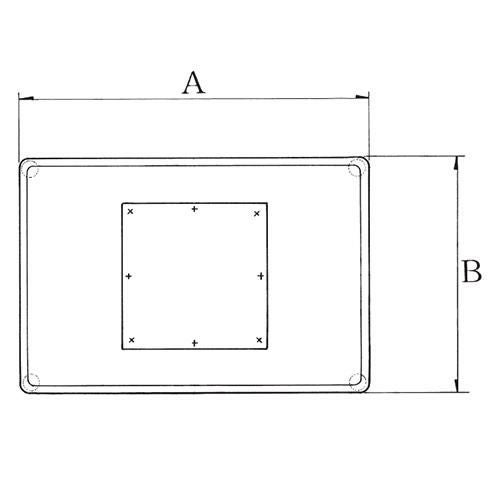 スチールベーステーブル脚 ベースサイズ：A700×B460×高さ700 品番：TST-5D-L 塗装カラー：14 ポール：165φ