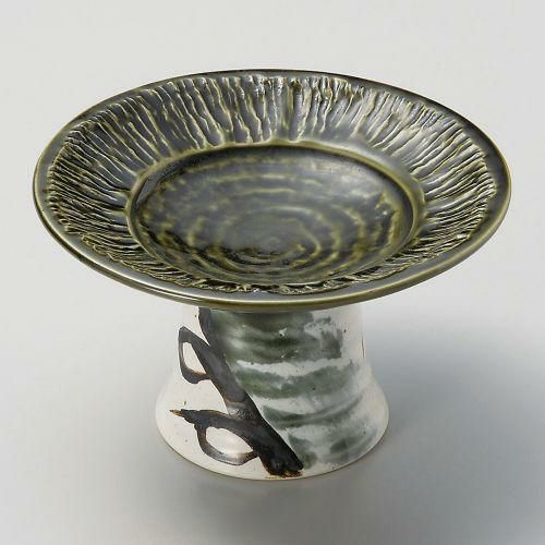 織部特台4.0皿 φ14×8cm 060-129