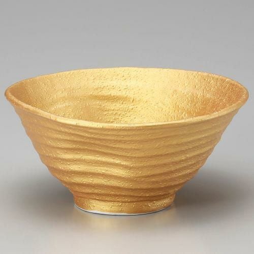 ゴールド変形7寸丼 20.8×19.7×9.5cm 606-029