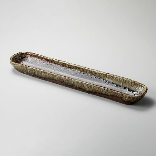 茶窯変15.0長皿 43×9.5×4.5cm 156-088