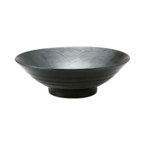 【飲食店定番】銀彩青海波 8.0めん鉢 5個入（24.5cm）