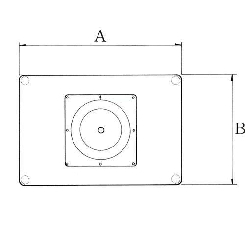 ステンレスH.Lベーステーブル脚 ベースサイズ：A700×B500×高さ700 品番：TST （ステンレスH・L） カラー：ポールCRヘアーライン ポール：139φ