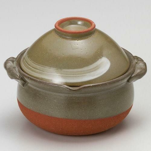 京風白刷毛目碗付雑炊鍋 17×φ15×12.5cm(700cc)(身7.7cm) 386-049