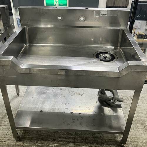 中古】舟形シンク BGあり 幅900×奥行600×高さ800 【送料別途見積