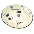 まめ皿　ひょっとこ