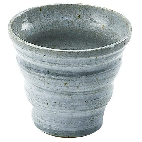 手捻りロックグラス 青磁刷毛