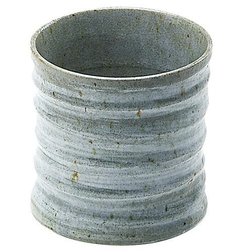 削りロックグラス 青磁刷毛