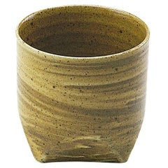 ダイヤモンドロックグラス　黄瀬戸萩