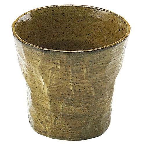 タタキロックグラス 黄瀬戸萩